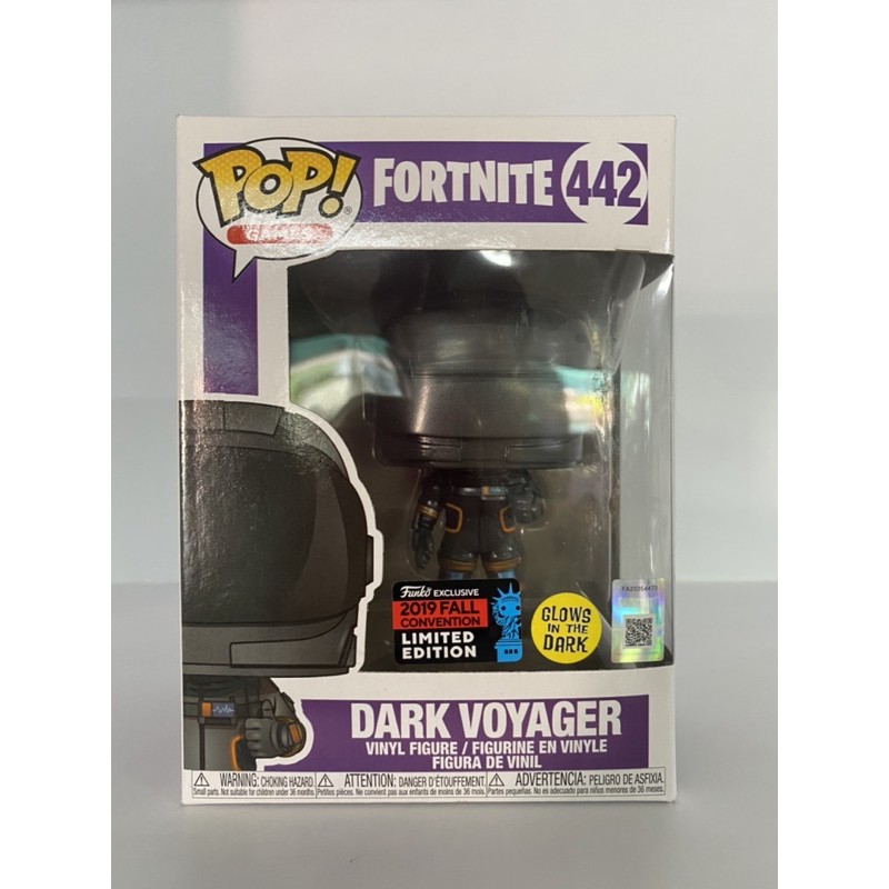 Funko Pop Dark Voyager เรืองแสง Fortnite Glows In The Dark NYCC 2019 Exclusive 442