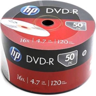 แผ่น DVD-R HP 1แพ็ค มี50แผ่น