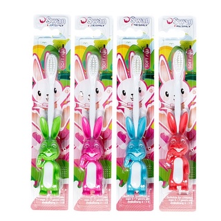 แปรงสีฟันเด็ก อายุ 3-7 ปี | Rabbit SF219 | แพ็ค 12 ด้าม | Children Soft Toothbrush