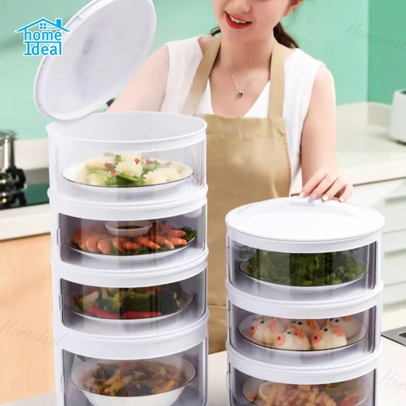 homeideal HX616 ชั้นเก็บอาหาร คอนโดเก็บอาหาร ที่ใส่กับข้าว สไลด์เปิด-ปิด ถนอมอาหาร ป้องกันเชื้อโรค