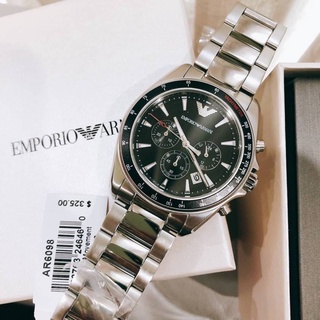 นาฬิกาสวยมาก EMPORIO ARMANI Sigma Black Dial Chronograph Mens Watch ขนาด 44 mm.