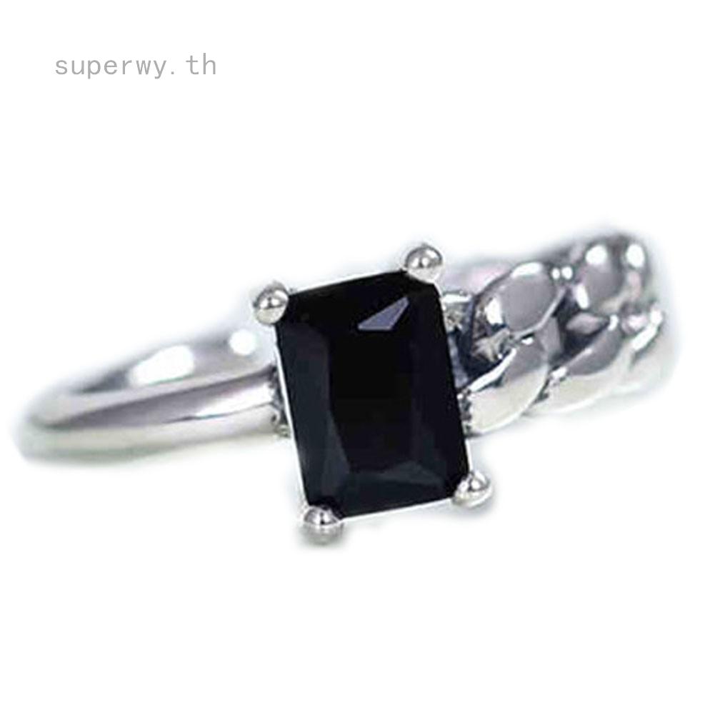 Chain Irregular Asymmetric Thai Silver Opening Ring