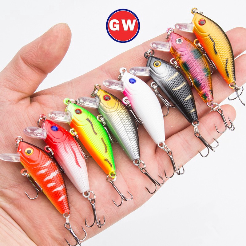 ตะขอ Plastic Bait 4.2g/5cm Minnow Lure เหยื่อปลอมตกปลา Top Water Lure