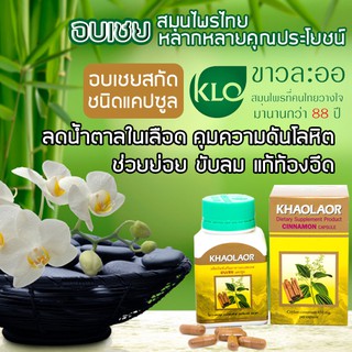 ขาวละออ อบเชย สกัด แคปซูล KHAOLAOR CINNAMON สมุนไพรเบาหวาน อาหารเสริมเบาหวาน ขับลม แก้ท้องอืด ยาช่วยย่อย ลดความดันโลหิต