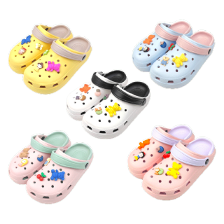 [ มาใหม่ขายดี!! ] [ SLIPON CLOGS ] รองเท้าแตะหัวโตผู้สตรีขนมปัง รุ่น RA6607 5 สี