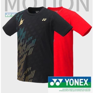 Yonex ชุดกีฬาแบดมินตัน แขนสั้น ระบายอากาศ แบบแห้งเร็ว เหมาะกับฤดูร้อน สําหรับผู้ชาย และผู้หญิง