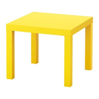 LACK โต๊ะข้าง เตียง Side table 55*55 cm (เหลือง)