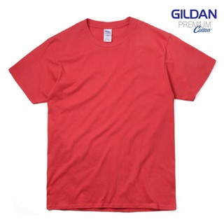 ้เสื้อยืดสีแดง GILDAN Premium Cotton