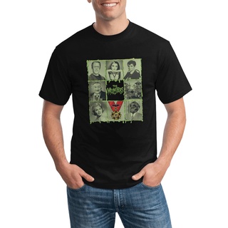 เสื้อยืดลําลอง พิมพ์ลาย The Munsters Blocks Tv Lily Herman Eddie สีดํา สําหรับผู้ชาย