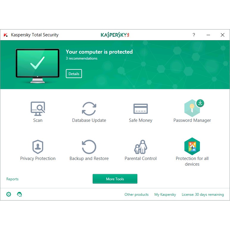 Kaspersky Total Security 2018 (1PC/1Y) แบบกล่อง ของแท้ #1
