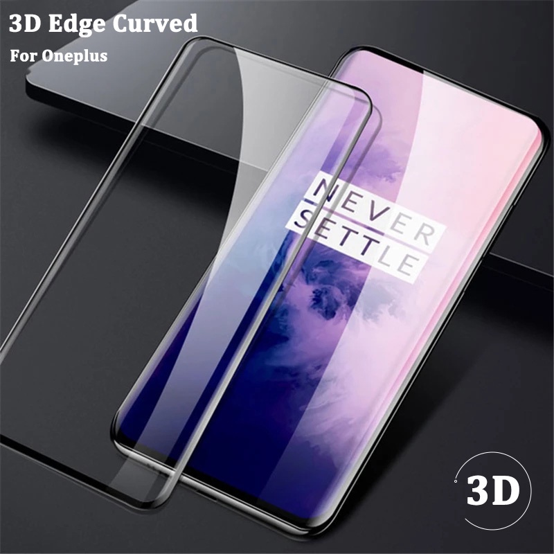 Oneplus 8 7 7T Pro 3D ฟิล์ม เต็มจอ ขอบโค้ง ไม่ดันเคส ฟิล์มกระจก