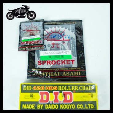 ชุดโซ่สเตอร์ใส่รถ kawasaki w175