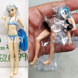 (แท้/กาชาปอง/มือ1,2) YUJIN SEXY BIKINI Bandai Evangelion EX  Ayanami rei Random figure (Gashapon) ผม สีฟ้า