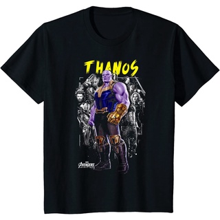 เสื้อยืดผ้าฝ้ายพิมพ์ลายแฟชั่น เสื้อยืด ผ้าฝ้าย พิมพ์ลายกราฟิก Marvel Avengers Infinity War Thanos Up สําหรับเด็ก