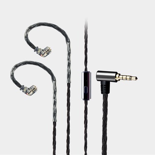 JCALLY JC16S 16 Strands Silver-plated Upgrade Cable 5N High Purity OFC Earphone Cable with Microphone for KZ ZSN Pro X ZS10 Pro ZSX