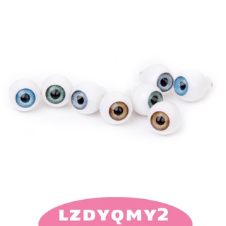 [ราคาจำกัดเวลา] 4 Pairs Colorful 10mm Round Acrylic Doll Eyeballs for Kids DIY Craft Accs