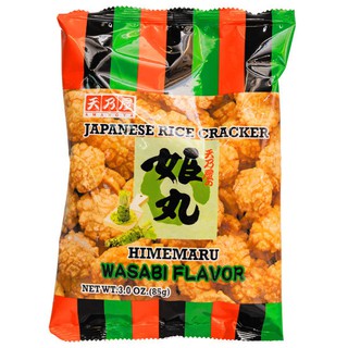 Amanoya – Himemaru Japanese Rice Cracker (Wasabi Flavor) 85g ข้าวเกรียบกรอบ รสถั่วเหลืองหวานและวาซาบิ