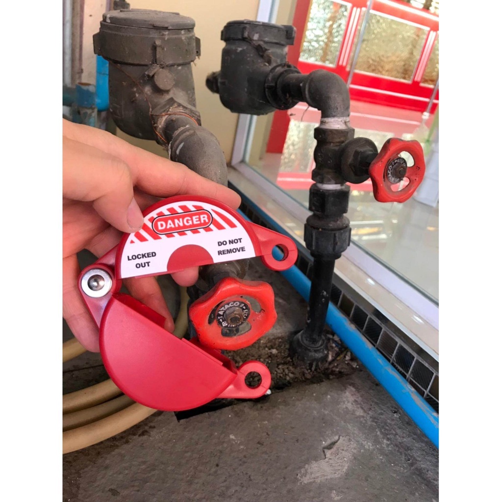 ตัวล็อคมิเตอร์น้ำ ฝาครอบตัดน้ำ อุปกรณ์ล็อควาล์วแบบกลม อุปกรณ์ล็อควาล์วถังแก๊ส ที่ล็อคบอลวาล์ว PVC - รูปที่ 6