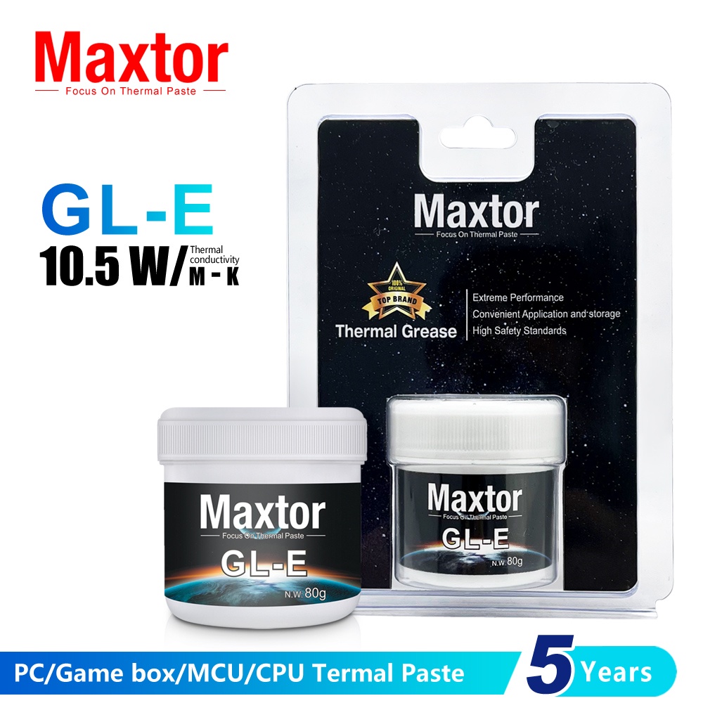【จัดส่งจากประเทศไทย】Maxtor GL-E ซิลิโคน CPU 50g/80g Thermal Paste 10.5W/mk High Performance Cooler Silicone
