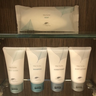 (อัพเดท 6/23) Heavenly by Westin กลิ่น White Tea Aloe Amenities ขนาดพกพา เจลอาบน้ำ , แชมพู ,  ครีมนวดผม , บอดี้โลชั่น