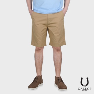 GALLOP : CHINO SHORTS กางเกงขาสั้นผ้าชิโน รุ่น GS9014 สีน้ำตาล