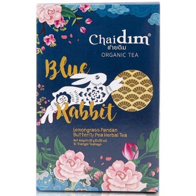 Chaidim Blue Rabbit - ชาสมุนไพรตะไคร้ใบเตยอัญชัญ - 10 Teabags