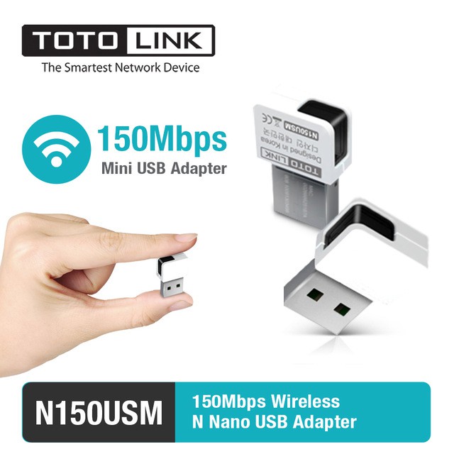 ตัวรับสัญญาณ wifi pc TOTOLINK 150Mbps No.N150USM T1Hn33-0088