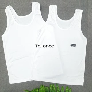 เสื้อซับ สีขาวเต็มตัว เสื้อกล้าม รุ่นป้ายดำ ใส่ได้ทั้งชายและหญิง (ทรงกล้าม) (UW20)
