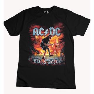 #เสื้อยืดคอกลม#Acdc เสื้อยืด พิมพ์ลายวง HIGHWAY TO HELL พรีเมี่ยม สีดํา สําหรับผู้ชาย และผู้หญิง 24sS-4XL