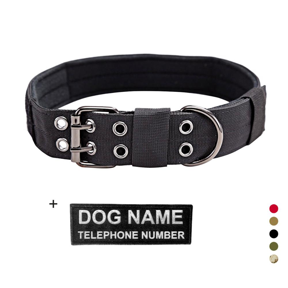 ปลอกคอสุนัขersonalized Dog Collar with Name Military Dog Collar