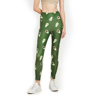 ๋Jenim Sports Fresh Avocado Legging Cilantro Green - กางเกงเลกกิ้งลายอะโวคาโด้