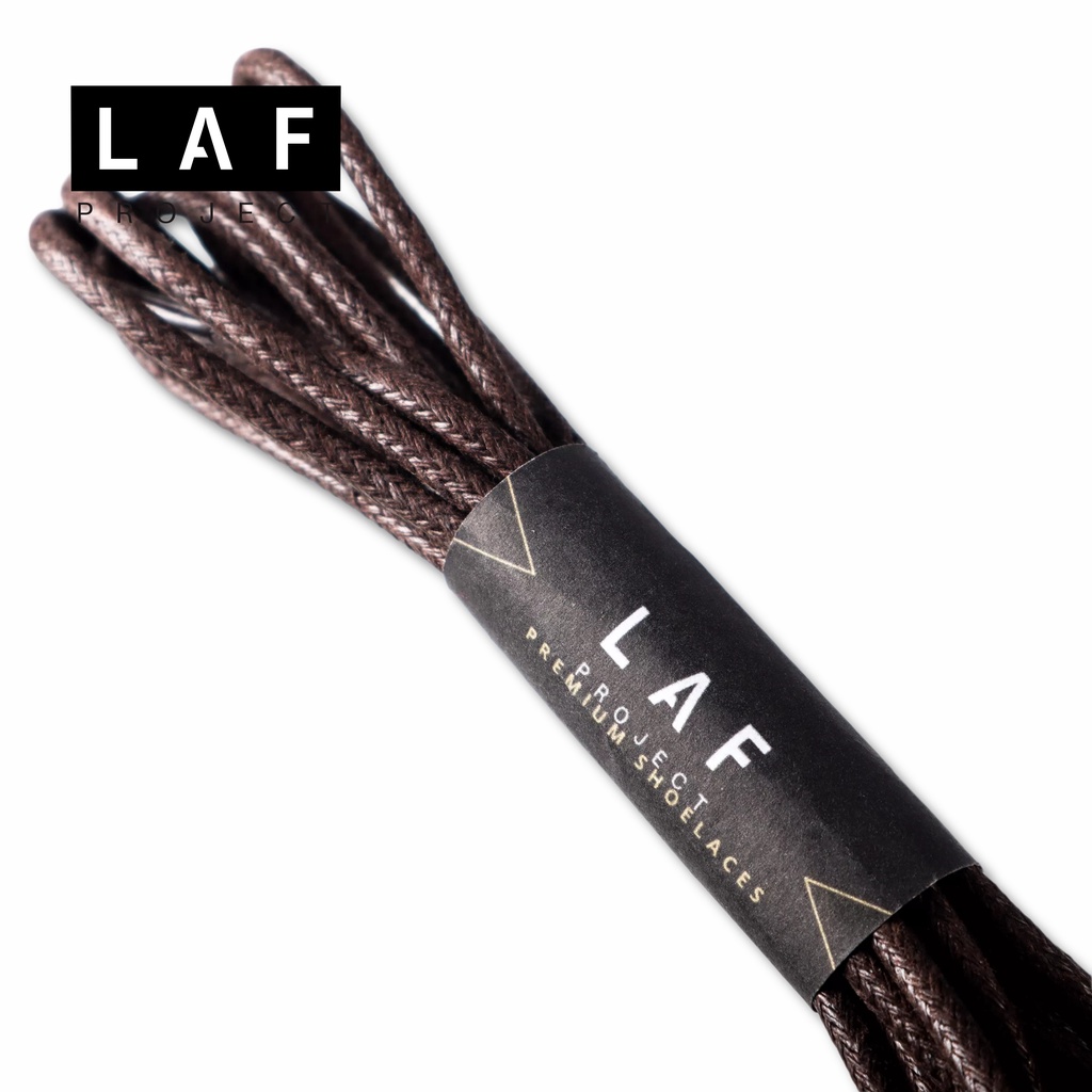 Lilin เชือกผูกรองเท้าขี้ผึ้งกลม เชือกผูกรองเท้าขี้ผึ้งกลม พรีเมี่ยม 100 ซม. Dark Light สีน้ําตาล LAF โครงการ