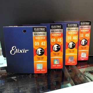 สายกีตาร์ไฟฟ้า ELIXIR NANOWEB 9,10,11