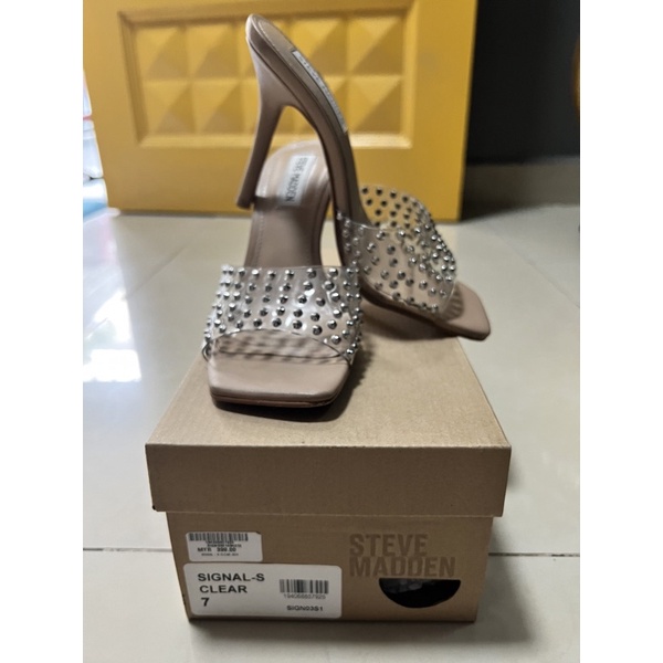 Prelove รองเท้าส้นสูง Steve Madden Clear With Studs Women