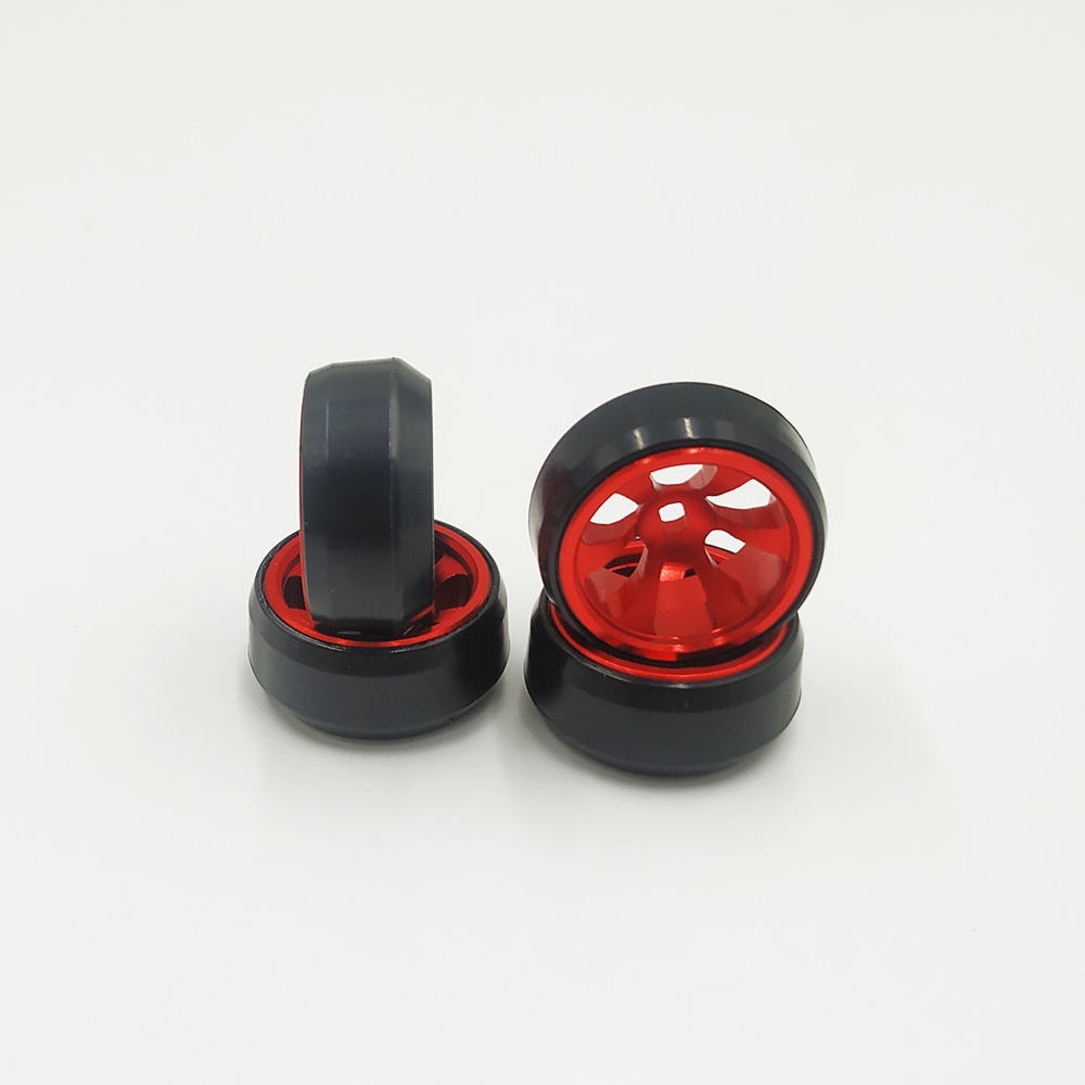 4pcs โลหะล้อ Hub Drift ยางสําหรับ Rc 1:28 Wltoys K989 K969 Mini-Q Mini-Z HGD1 DRZ XRX