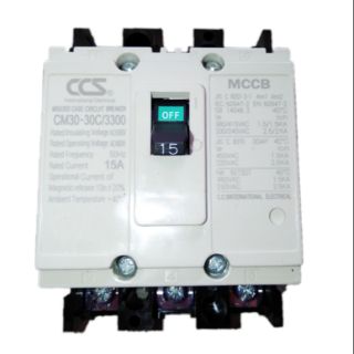 เบรกเกอร์ (CM- 30-30C/3300)  

3P  15A CCS