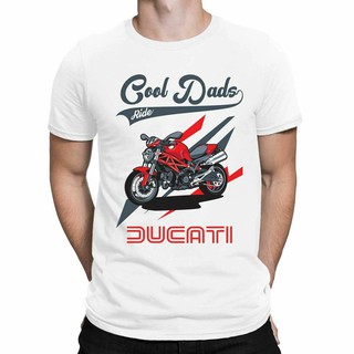 T-shirt  เสื้อยืดแขนสั้น พิมพ์ลาย Dads Ride Ducati คุณภาพสูง สําหรับผู้ชายS-5XL