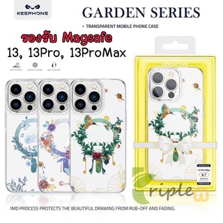 KEEPHONE Garden series เคส Magnetic หลังใส ลายดอกไม้ iPhone 13/13 Pro/13 Pro Max