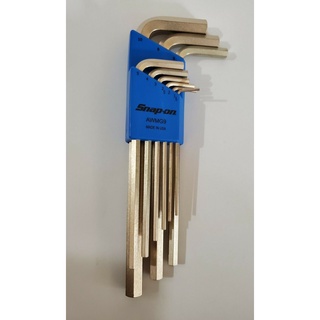 SNAP-ON NO.AWMG9 Set Wrench Metric Hex L-Shape Gold Finish 9pcs.Factory Gear By Gear Garage