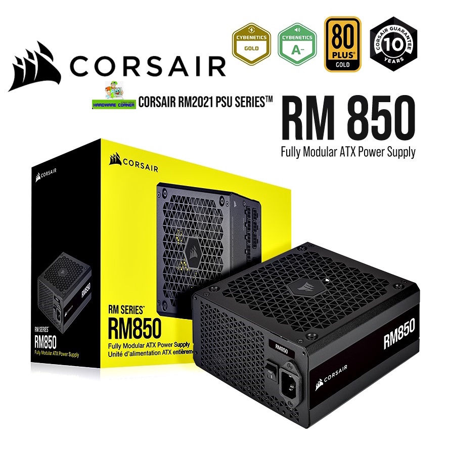 POWER SUPPLY (อุปกรณ์จ่ายไฟ) CORSAIR RM850 850 WATT (80+ GOLD) (CP-9020235-NA) ประกัน 10 ปี imDK