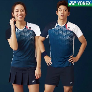 Yonex เสื้อกีฬาแบดมินตัน วอลเลย์บอล เทนนิส แบบแห้งเร็ว สําหรับผู้ชาย และผู้หญิง