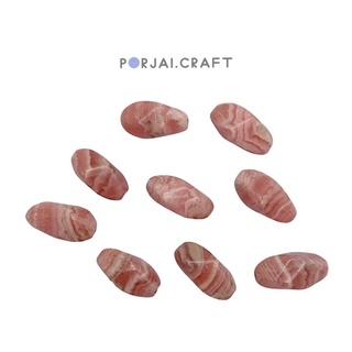 Rhodochrosite twist beads ลูกปัดโรโดโคไซต์ 17mm