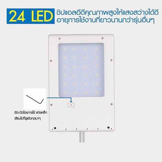 ไฟโซล่าเซลล์ โคมไฟติดผนัง ใช้พลังงานแสงอาทิตย์ 24LED(10W )