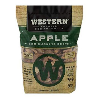 Western Apple b b q Smoking Chips  เศษไม้ หอม รมควัน กลิ่น เเอปเปิล เวสเทิร์น  2 ปอน