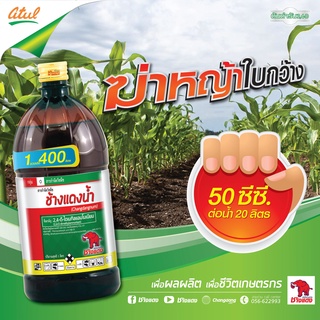 2,4ดี ชนิดน้ำ ไวดอล 1L. ตราช้างแดง 24ดี ไดเมทิลแอมโมเนียม ทูโฟดี สารกำจัดหญ้า  แบบดูดซึม ใบกว้าง กก กำจัดหญ้ายาง ผักบุ้ง