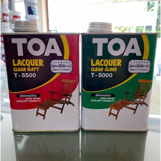 TOA T-5000 และ T-5500 ทีโอเอ แลคเกอร์เงาใสและแลคเกอร์ด้าน ขนาด 0.946 ลิตร หรือ 1/4 แกลลอน