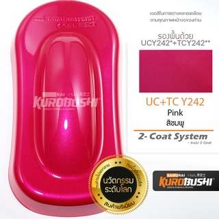 UC+TC Y242 สีชมพู Pink 2-Coat System สีมอเตอร์ไซค์ สีสเปรย์ซามูไร คุโรบุชิ Samuraikurobushi