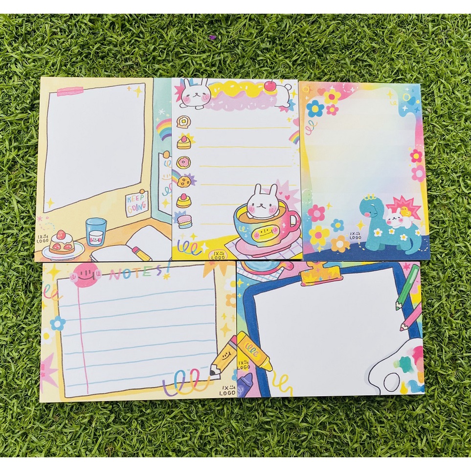 [ixlogo] กระดาษโน้ต ลายน่ารัก ออกแบบโดยคุณไอโกะ Aiko เจ้าของเพจ ixlogo