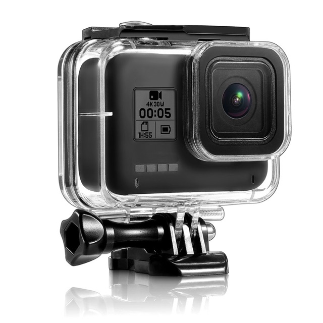 โปรโมชั่น เคสกันน้ำ 60 ม. สำหรับ GoPro Hero 8 Black Camera Accessories เคสกันน้ำ ซองกันน้ำ เคสกระเป๋าใส่โทรศัพท์กันน้ำ