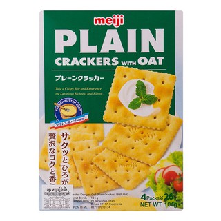 เมจิขนมปังกรอบข้าวโอ๊ต 104กรัม Meiji Oat Biscuits 104g.